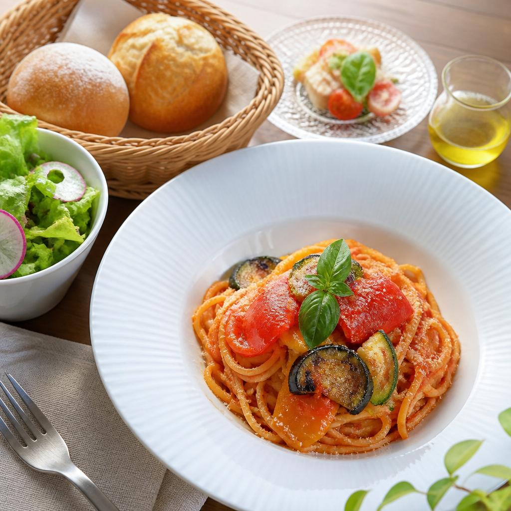 自家製パン付きの特別なパスタランチ！