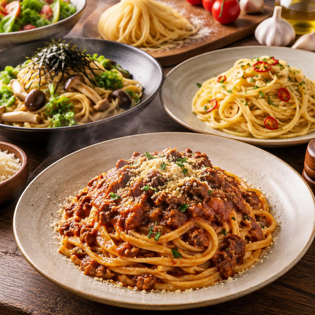 20種類以上のパスタで、気分まで満たす